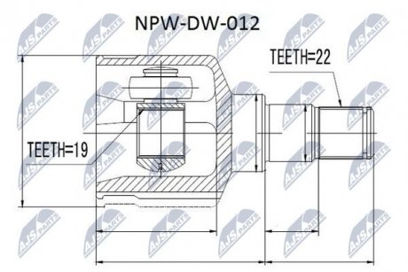 ШАРНИР РАВНЫХ УГЛОВЫХ СКОРОСТЕЙ NTY NPW-DW-012