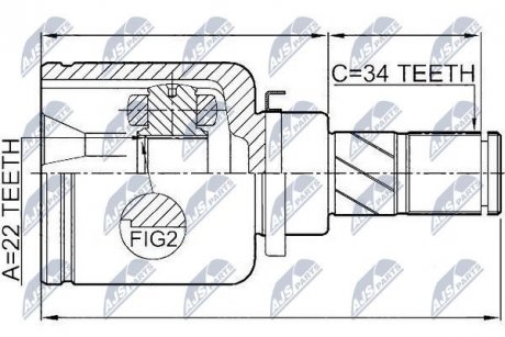 ШАРНИР РАВНЫХ УГЛОВЫХ СКОРОСТЕЙ NTY NPW-FR-051