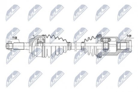 Піввісь NTY NPWFR090