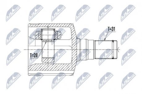 ШАРНИР РАВНЫХ УГЛОВЫХ СКОРОСТЕЙ NTY NPW-FR-095