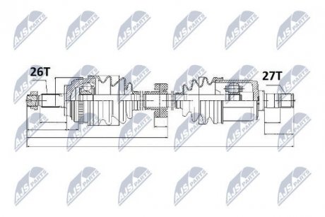 Піввісь NTY NPWHD025 (фото 1)