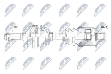 ПІВВІСЬ | HONDA ACCORD CL 2.0,2.4 03- /ПРАВ MTM/ATM/ NTY NPWHD032