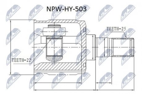 ШАРНИР РАВНЫХ УГЛОВЫХ СКОРОСТЕЙ NTY NPW-HY-503 (фото 1)