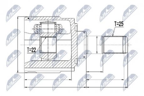 ШАРНИР РАВНЫХ УГЛОВЫХ СКОРОСТЕЙ NTY NPW-KA-314