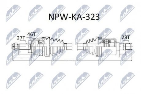 Піввісь NTY NPWKA323 (фото 1)