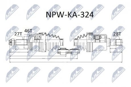 Піввісь NTY NPWKA324