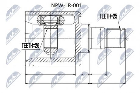 ШАРНИР РАВНЫХ УГЛОВЫХ СКОРОСТЕЙ NTY NPW-LR-001