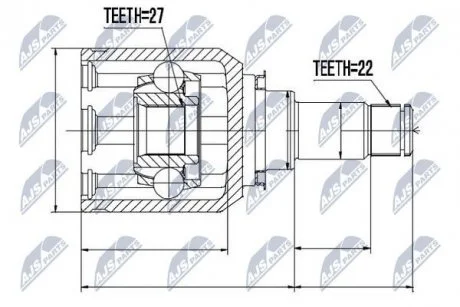 Фото 1 - шАРНІР РІВНИХ КУТОВИХ ШВИДКОСТЕЙ | MERCEDES A-KLASA 169 2003-, B-KLASA 245 2004- Л/П NTY NPW-ME-007 ШАРНІР РІВНИХ КУТОВИХ ШВИДКОСТЕЙ | MERCEDES A-KLASA 169 2003-, B-KLASA 245 2004- Л/П NTY NPW-ME-007 (фото 1)