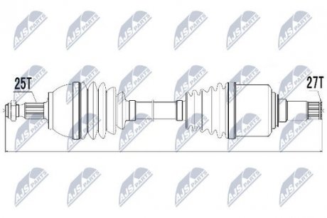 Піввісь NTY NPWME017