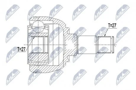 Фото шАРНІР РІВНИХ КУТОВИХ ШВИДКОСТЕЙ | MERCEDES 160CDI-220CDI A W176, B W246 11-, CLA C117/X117 13- /ЛІВ, MTM/ATM/ NTY NPW-ME-085 ШАРНІР РІВНИХ КУТОВИХ ШВИДКОСТЕЙ | MERCEDES 160CDI-220CDI A W176, B W246 11-, CLA C117/X117 13- /ЛІВ, MTM/ATM/ NTY NPW-ME-085