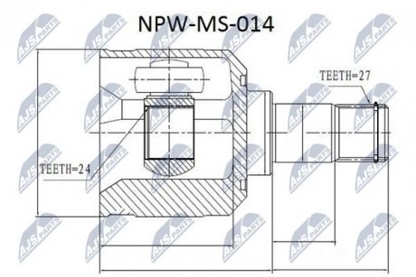 ШАРНИР РАВНЫХ УГЛОВЫХ СКОРОСТЕЙ NTY NPW-MS-014 (фото 1)