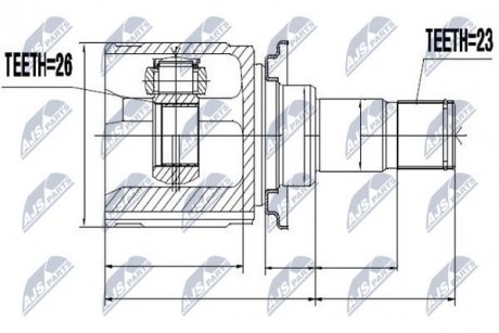 ШАРНИР РАВНЫХ УГЛОВЫХ СКОРОСТЕЙ NTY NPW-MS-044