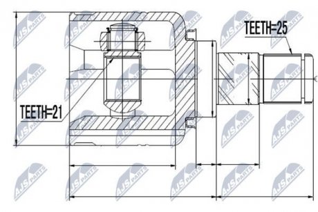 ШАРНИР РАВНЫХ УГЛОВЫХ СКОРОСТЕЙ NTY NPW-NS-015