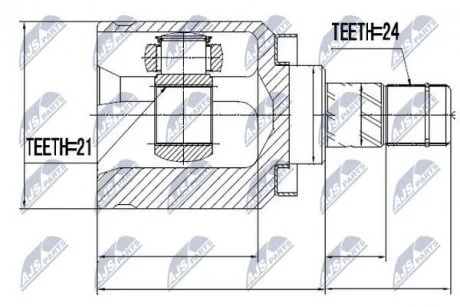 ШАРНІР РІВНИХ КУТОВИХ ШВИДКОСТЕЙ | NISSAN ALMERA N16 UK 00-06 NTY NPW-NS-031