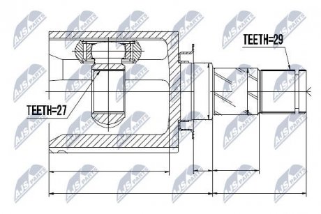 ШАРНИР РАВНЫХ УГЛОВЫХ СКОРОСТЕЙ NTY NPW-NS-035