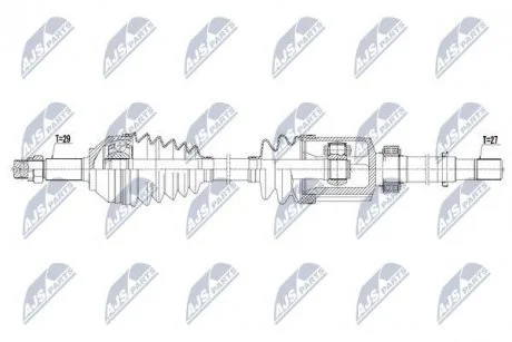 Фото піввісь | nissan qashqai 2.0i 16v 4wd 06- /прав, atm/ NTY NPWNS056 ПІВВІСЬ | NISSAN QASHQAI 2.0I 16V 4WD 06- /ПРАВ, ATM/ NTY NPWNS056