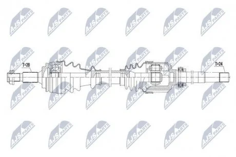 ПІВВІСЬ | PEUGEOT 308 II 1.2THP 130KM,1.6,1.6THP,1.6HDI 13 /ПРАВ,MTM/ NTY NPWPE019