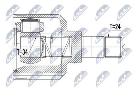 ШАРНИР РАВНЫХ УГЛОВЫХ СКОРОСТЕЙ NTY NPW-PE-022