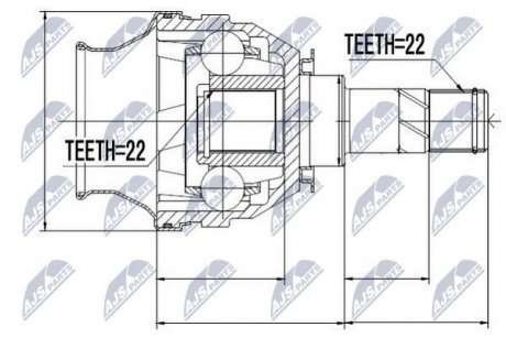 ШАРНИР РАВНЫХ УГЛОВЫХ СКОРОСТЕЙ NTY NPW-PL-026