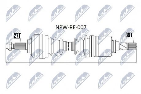 Піввісь NTY NPWRE007