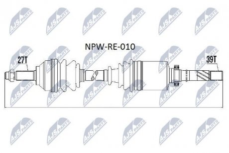 Піввісь NTY NPWRE010