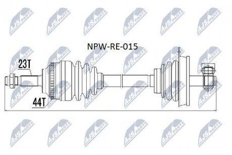 Піввісь NTY NPWRE015 (фото 1)