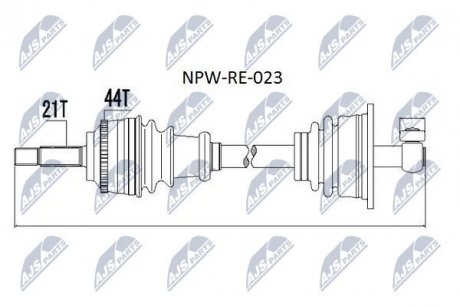 Піввісь NTY NPWRE023 (фото 1)