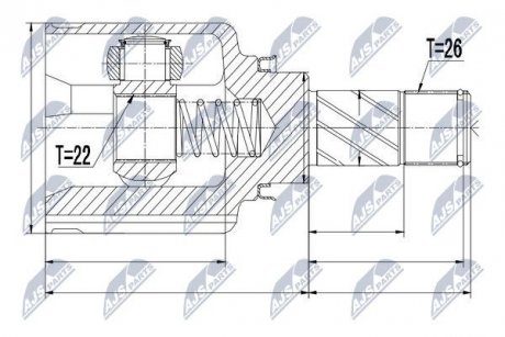 ШАРНИР РАВНЫХ УГЛОВЫХ СКОРОСТЕЙ NTY NPW-RE-050