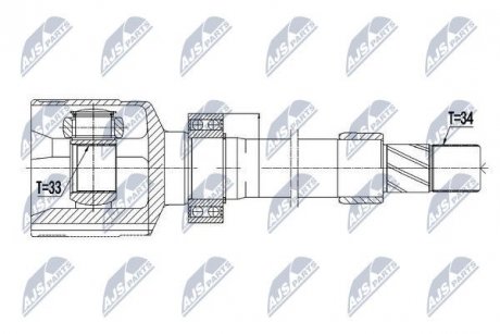 ШАРНИР РАВНЫХ УГЛОВЫХ СКОРОСТЕЙ NTY NPW-RE-059