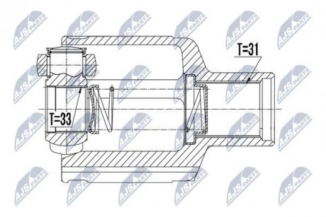 ШАРНИР РАВНЫХ УГЛОВЫХ СКОРОСТЕЙ NTY NPW-RE-060