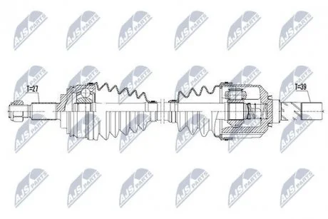 ПІВВІСЬ | RENAULT MEGANE III 2.0TCE,2.0RS 09-15 /ЛІВ/ NTY NPWRE083