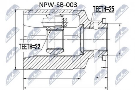 ШАРНИР РАВНЫХ УГЛОВЫХ СКОРОСТЕЙ NTY NPW-SB-003