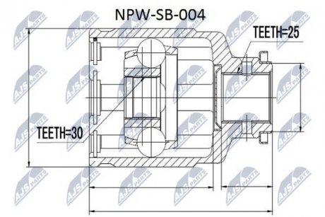 ШАРНИР РАВНЫХ УГЛОВЫХ СКОРОСТЕЙ NTY NPW-SB-004