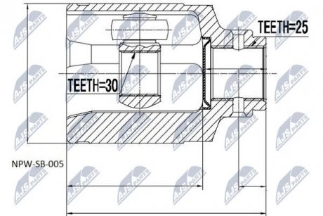 ШАРНИР РАВНЫХ УГЛОВЫХ СКОРОСТЕЙ NTY NPW-SB-005