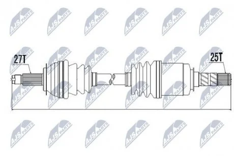 ПІВВІСЬ | SUBARU IMPREZA 08-, LEGACY 04- Л/П NTY NPWSB010