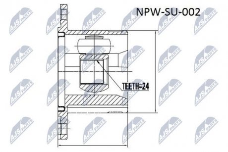 ШАРНИР РАВНЫХ УГЛОВЫХ СКОРОСТЕЙ NTY NPW-SU-002