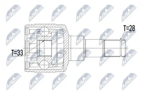 Внутренний шрус suzuki sx4 2wd fiat sedici 1.9d 2wd,4410279j60 NTY NPW-SU-018