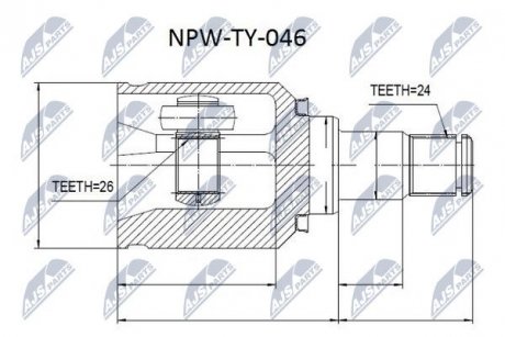 ШАРНИР РАВНЫХ УГЛОВЫХ СКОРОСТЕЙ NTY NPW-TY-046