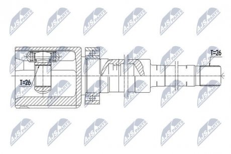 ШАРНИР РАВНЫХ УГЛОВЫХ СКОРОСТЕЙ NTY NPW-VV-082