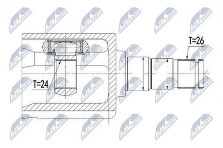 ШАРНИР РАВНЫХ УГЛОВЫХ СКОРОСТЕЙ NTY NPW-VV-093