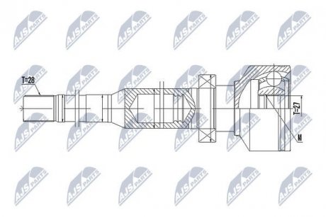 ШАРНИР РАВНЫХ УГЛОВЫХ СКОРОСТЕЙ NTY NPW-VV-102