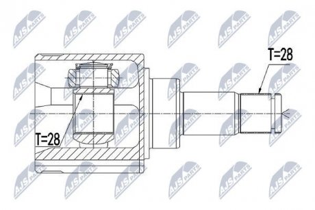 ШАРНИР РАВНЫХ УГЛОВЫХ СКОРОСТЕЙ NTY NPW-VW-072