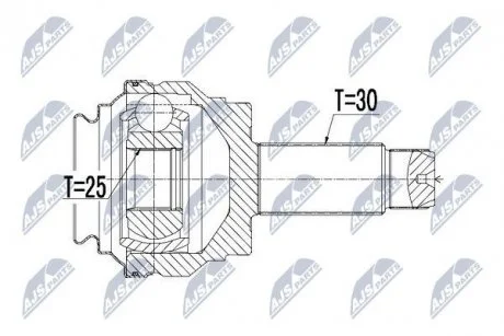 Фото шАРНІР РІВНИХ КУТОВИХ ШВИДКОСТЕЙ | BMW X5/X6 06- /ЗАД/ NTY NPZ-BM-014 ШАРНІР РІВНИХ КУТОВИХ ШВИДКОСТЕЙ | BMW X5/X6 06- /ЗАД/ NTY NPZ-BM-014