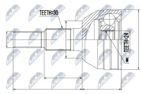 ШАРНІР РІВНИХ КУТОВИХ ШВИДКОСТЕЙ | CADILLAC CTS II 07-13, STS 04-12, SRX 03-10 NTY NPZ-CH-020
