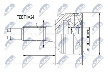 ШАРНИР РАВНЫХ УГЛОВЫХ СКОРОСТЕЙ NTY NPZ-DA-012