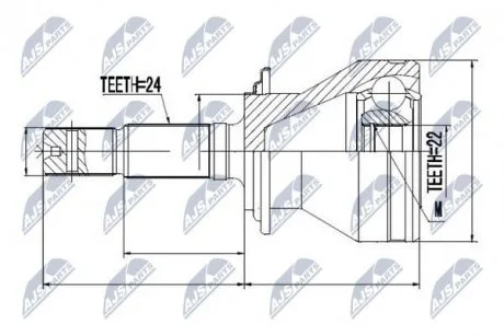 ШАРНІР РІВНИХ КУТОВИХ ШВИДКОСТЕЙ | DAIHATSU TERIOS 06- NTY NPZ-DA-013