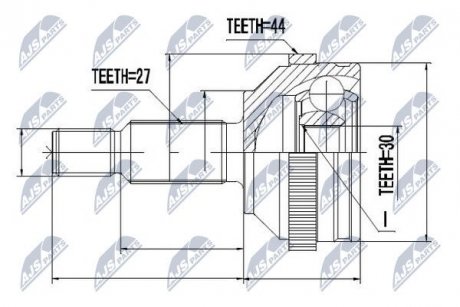 ШАРНИР РАВНЫХ УГЛОВЫХ СКОРОСТЕЙ NTY NPZ-FR-009