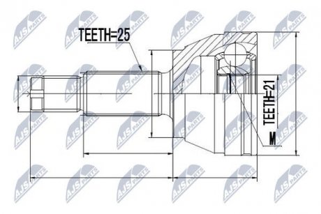 ШАРНИР РАВНЫХ УГЛОВЫХ СКОРОСТЕЙ NTY NPZ-FR-014