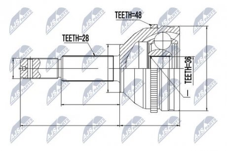 ШАРНИР РАВНЫХ УГЛОВЫХ СКОРОСТЕЙ NTY NPZ-FR-035