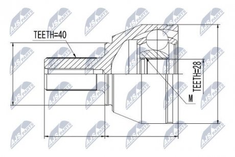 ШАРНИР РАВНЫХ УГЛОВЫХ СКОРОСТЕЙ NTY NPZ-FR-039